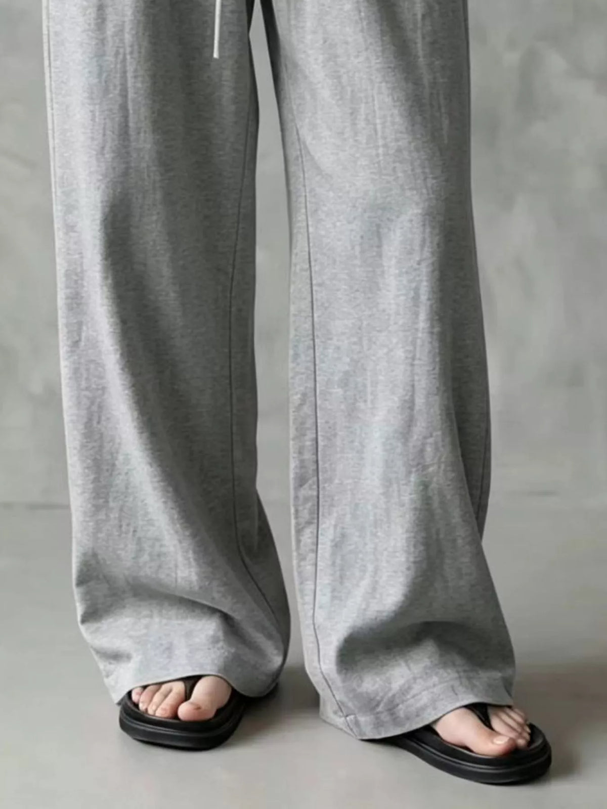 Full Size Drawstring Wide-Leg Casual Pants Plus Size