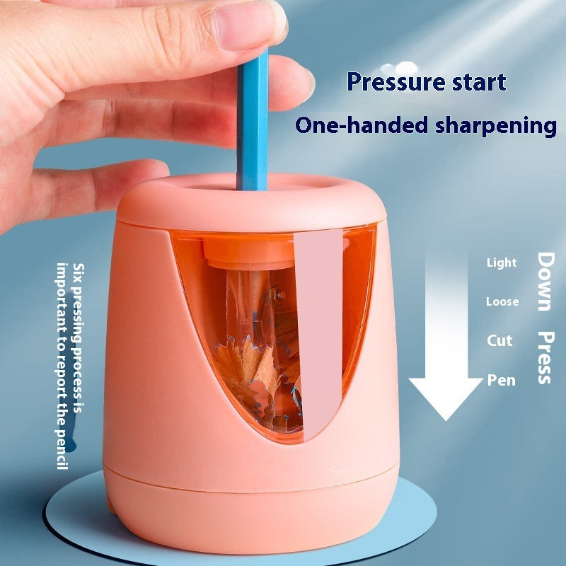 Automatic Cute Children's Pencil Sharpener Roll Portable Electric Pencil Sharpener