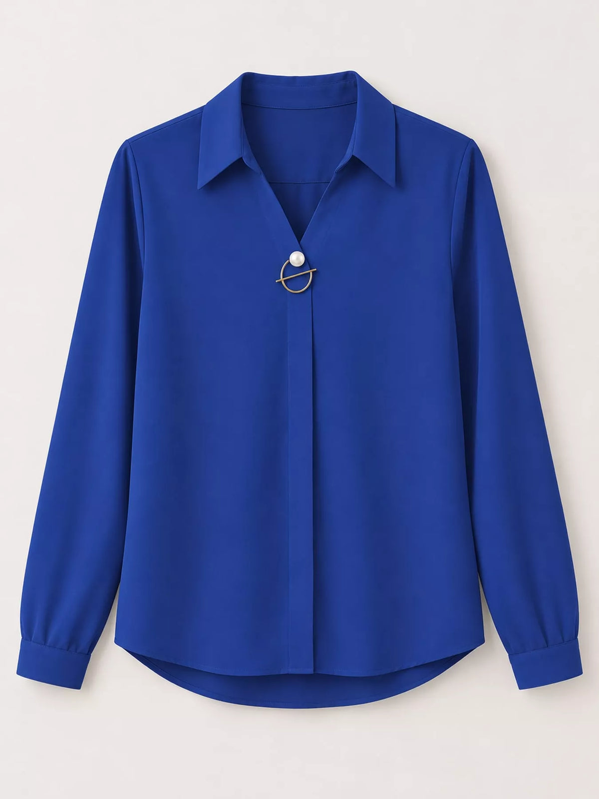 Long Sleeve Satin Blouse