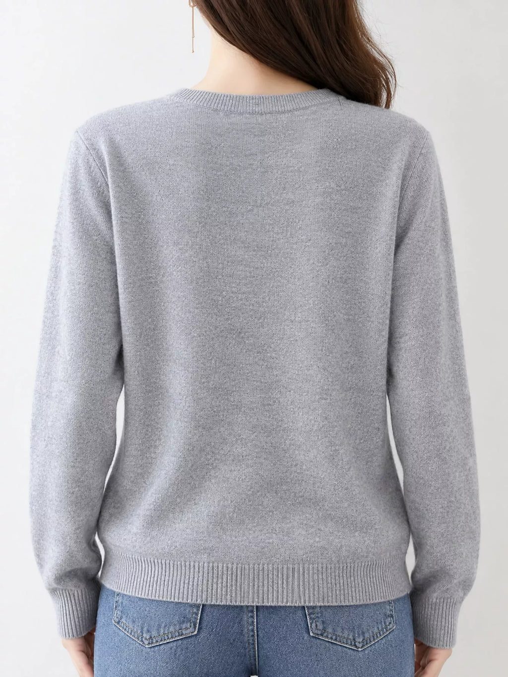 Crew Neck Button-Down Cardigan