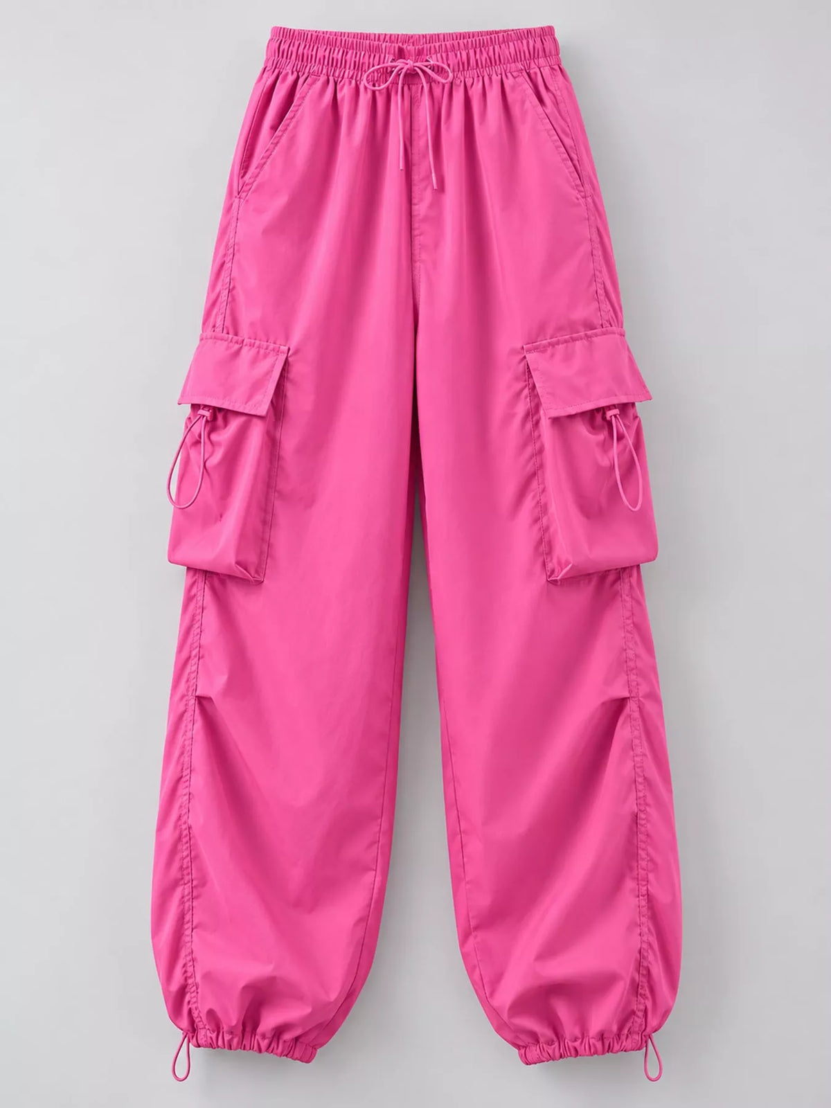 Full Size Drawstring Cargo Pants Plus Size