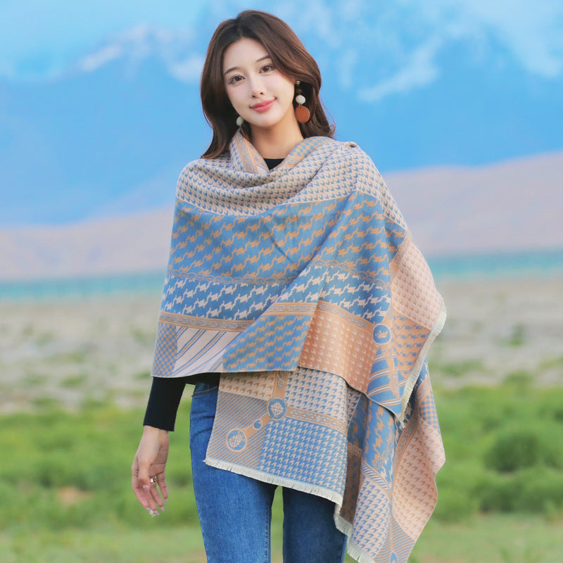 Retro High Sense Artificial Cashmere Scarf