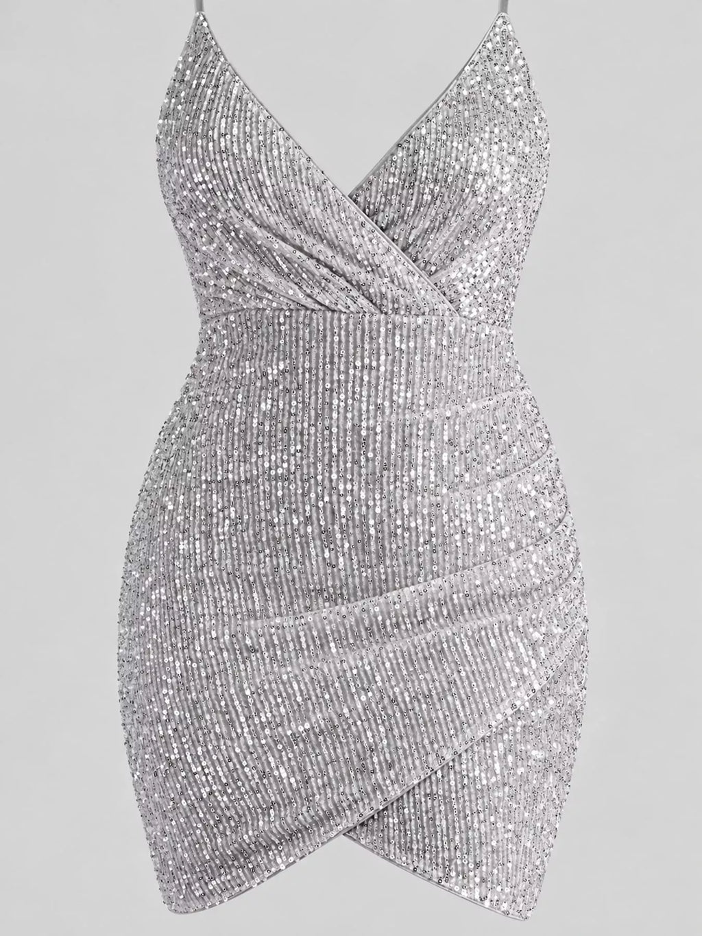 Sequin V-Neck Bodycon Mini Dress