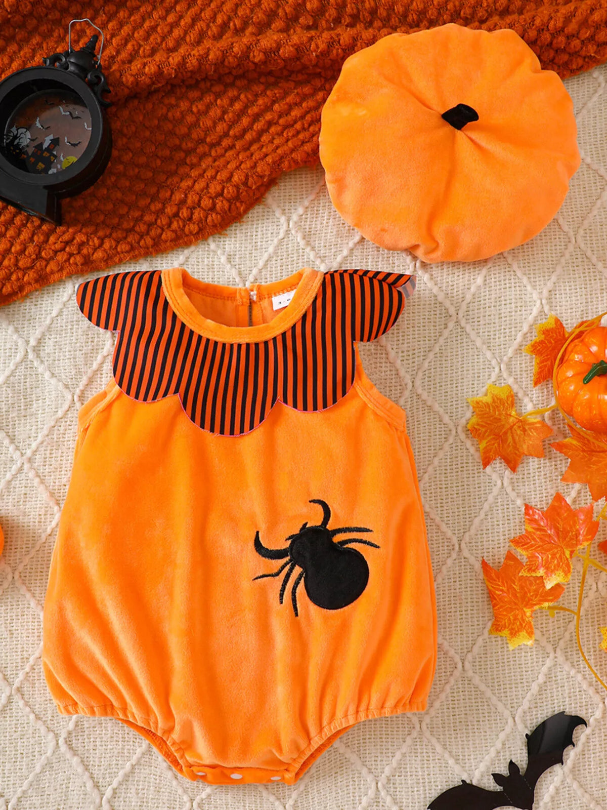 Children's Halloween Sleeveless Bodysuit and Hat Set