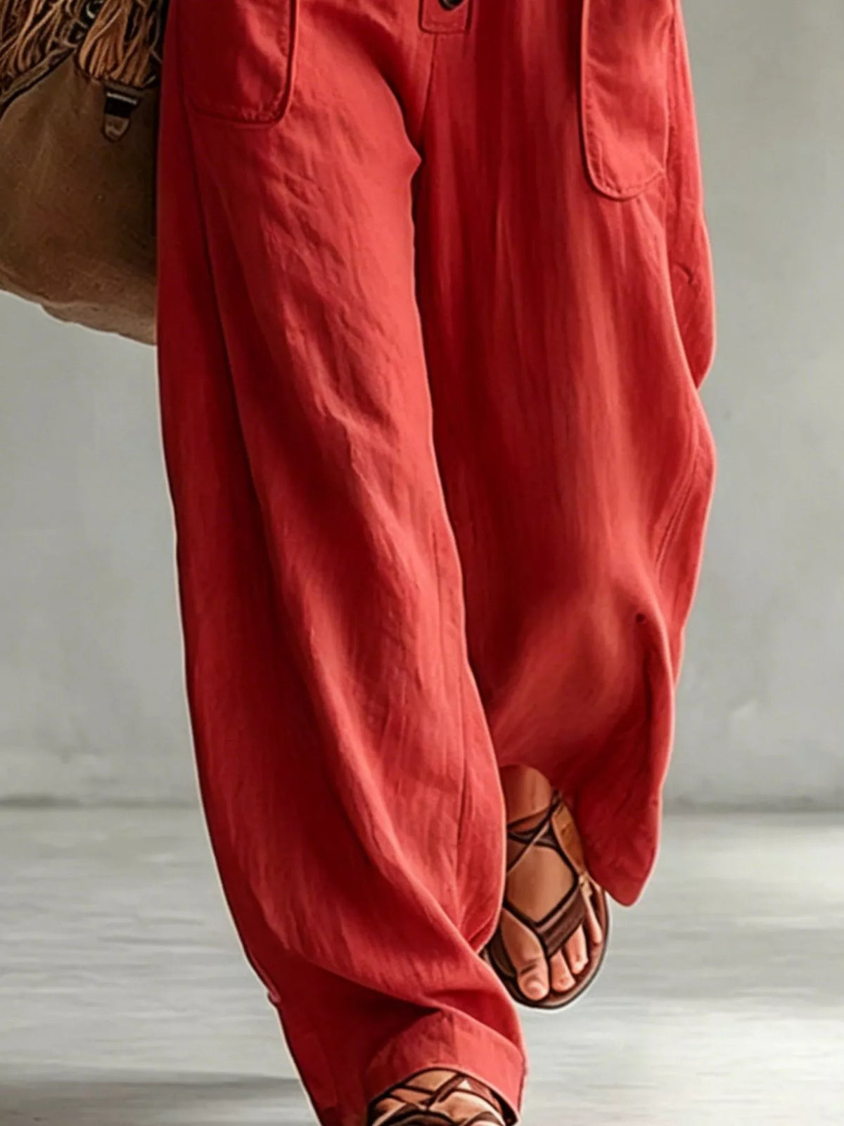 Full Size Long Sleeve Button Front Jumpsuit Plus Size