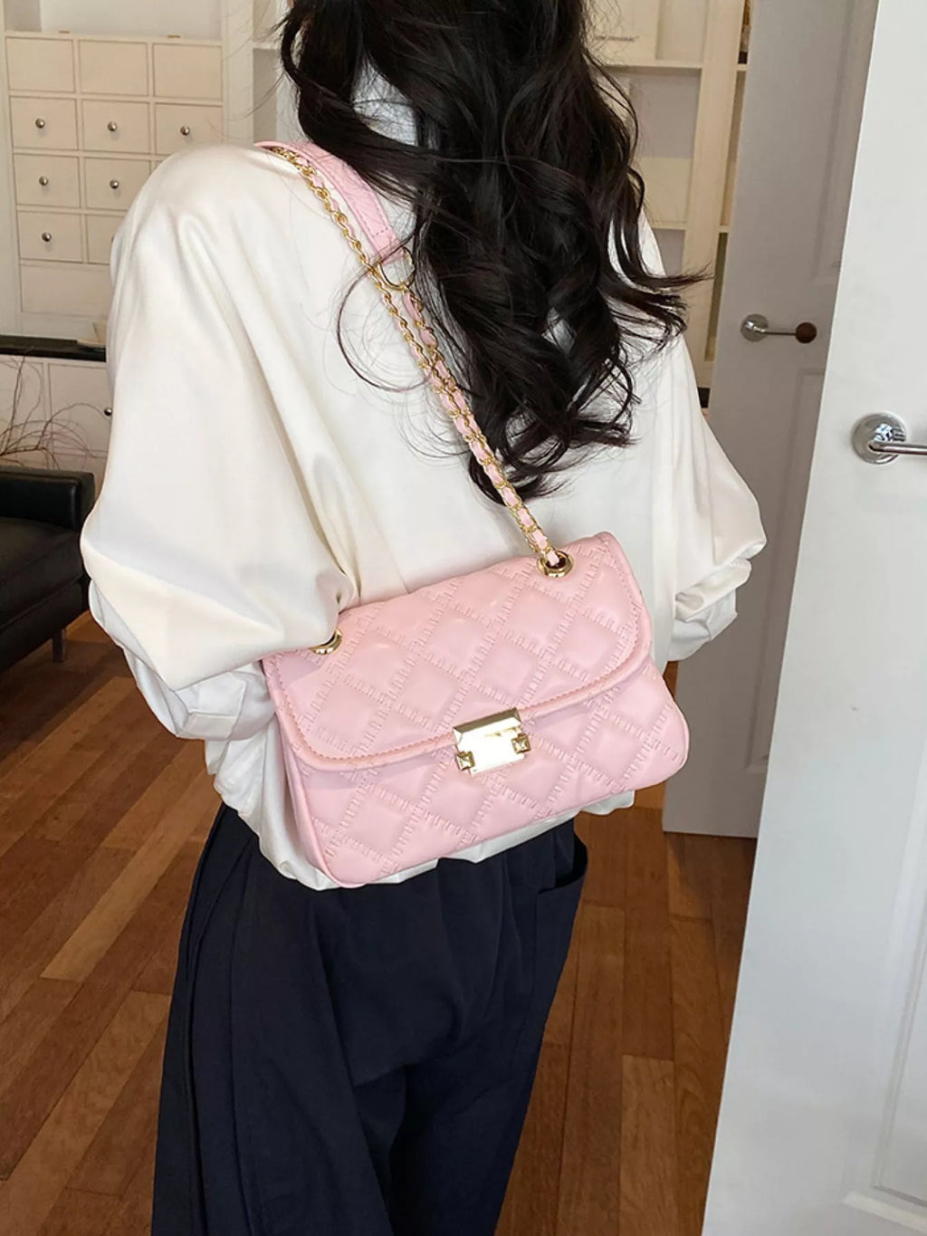 Quilted Chain Crossbody Bag