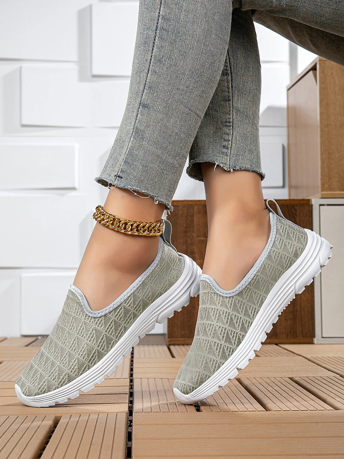 Breathable Mesh Slip-On Sneakers