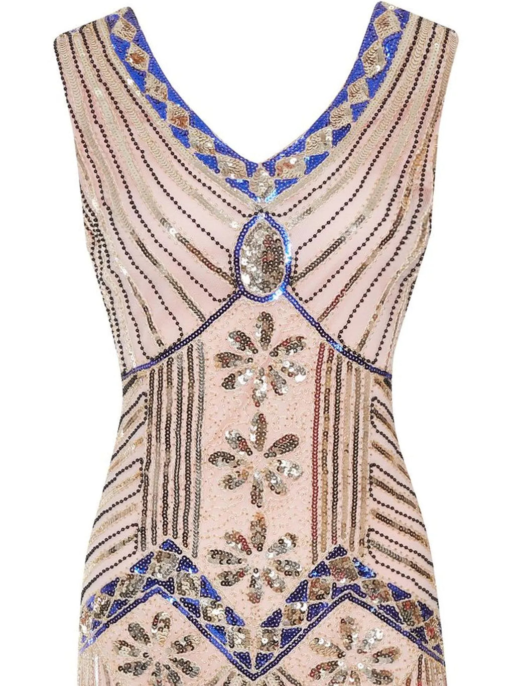 Full Size Sequin Fringe Hem Sleeveless Dress Plus Size