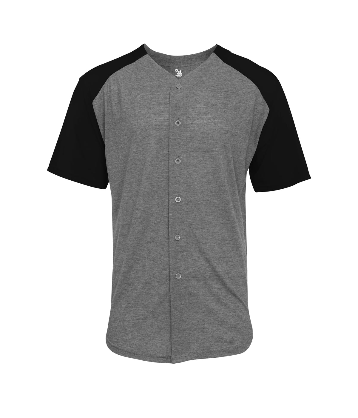 TRI-BLEND FULL BUTTON T-SHIRT - MOISTURE-WICKING PERFORMANCE