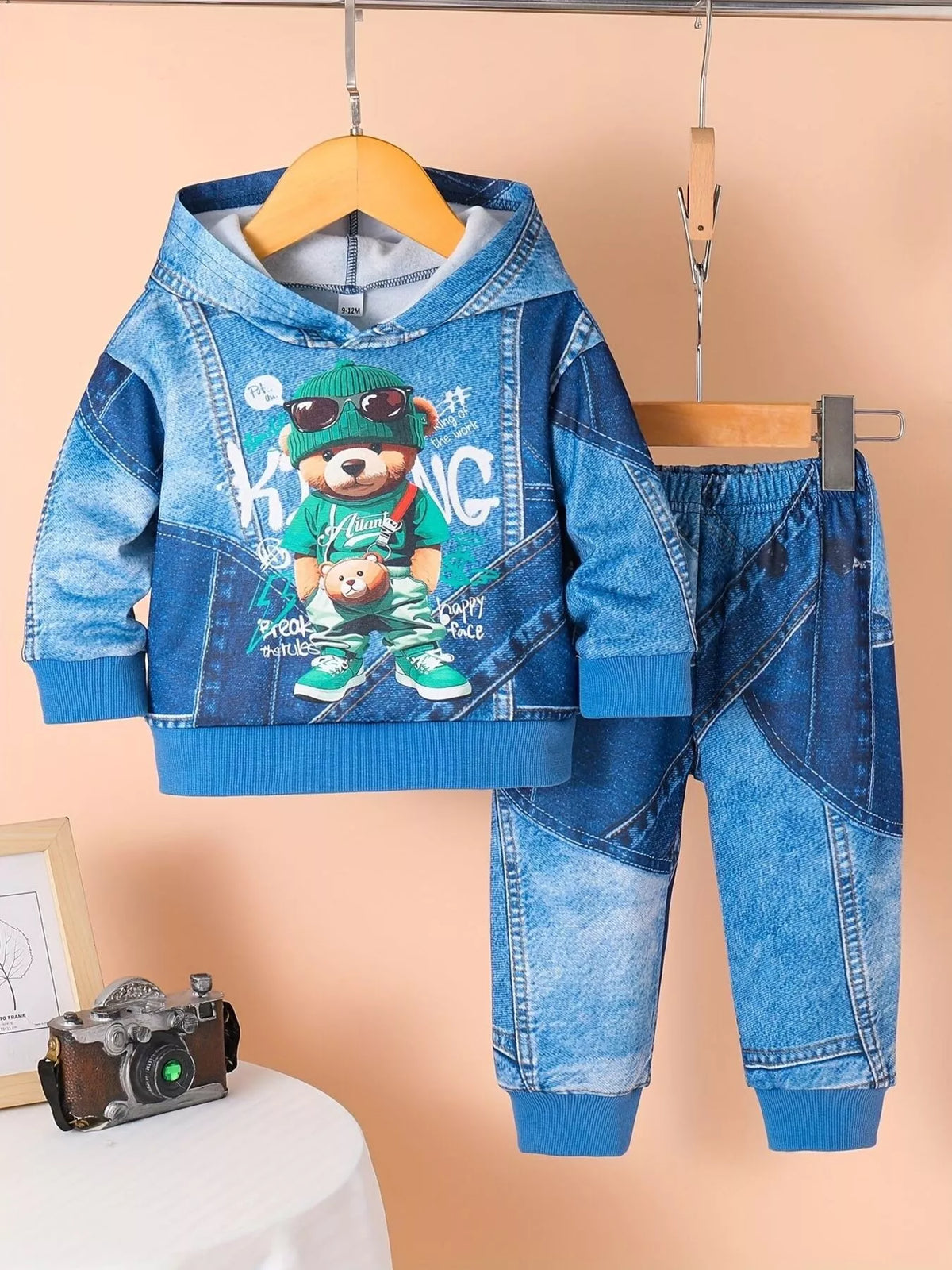 Children's Bear Hoodie and Pants Set