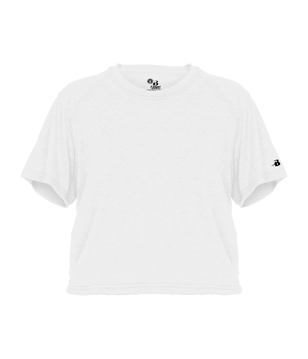 WOMEN'S TRI-BLEND CROP T-SHIRT - MOISTURE-WICKING PERFORMANCE