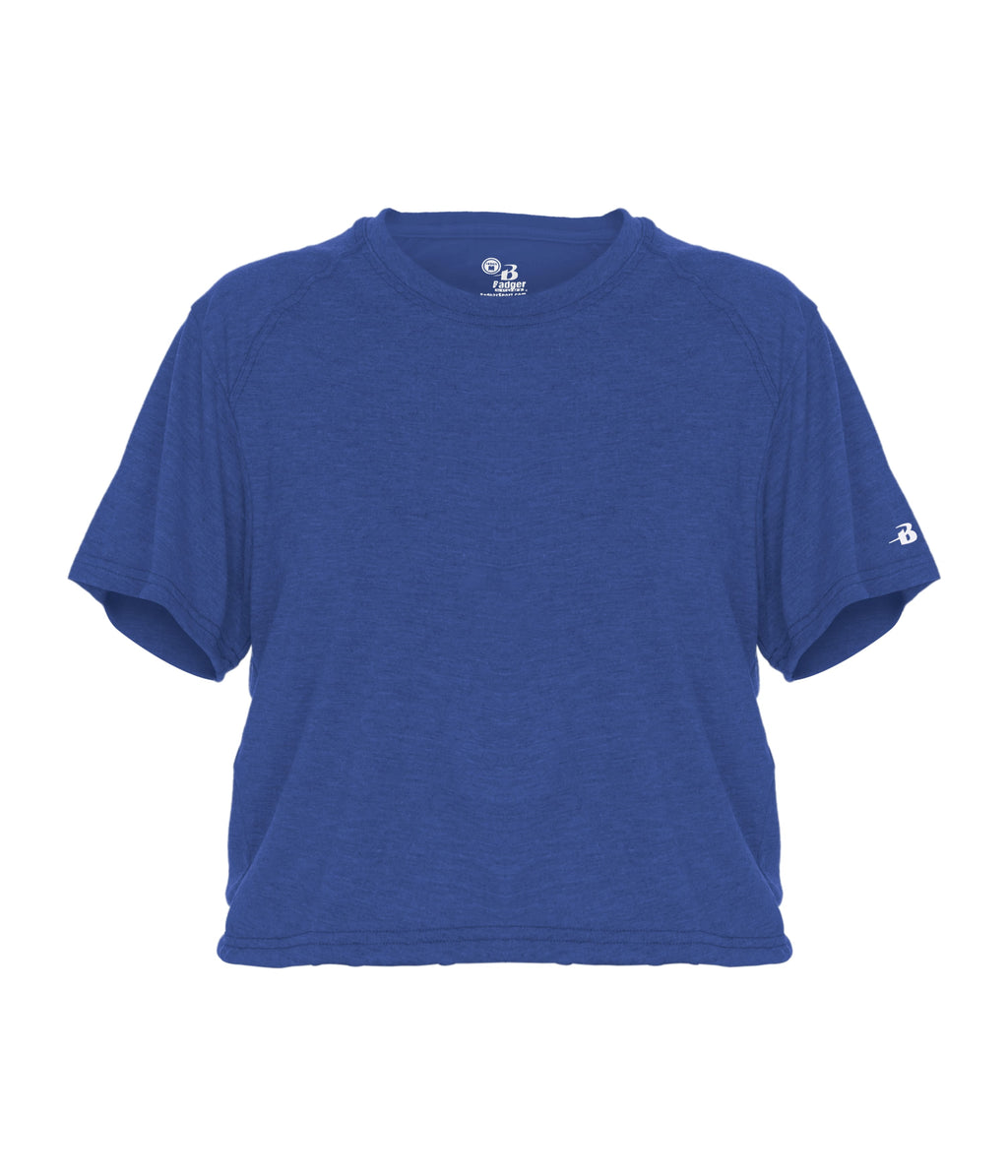 WOMEN'S TRI-BLEND CROP T-SHIRT - MOISTURE-WICKING PERFORMANCE
