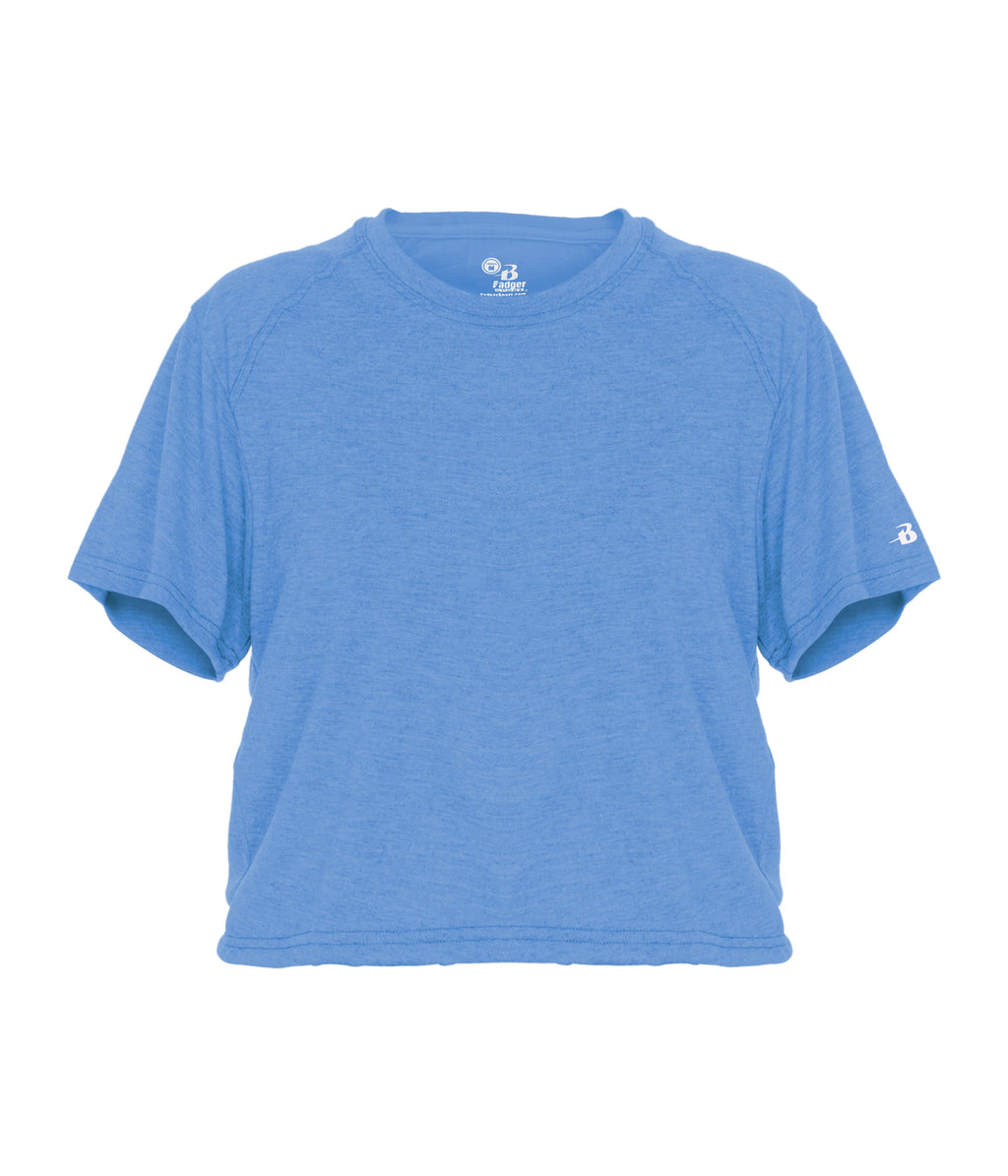 WOMEN'S TRI-BLEND CROP T-SHIRT - MOISTURE-WICKING PERFORMANCE