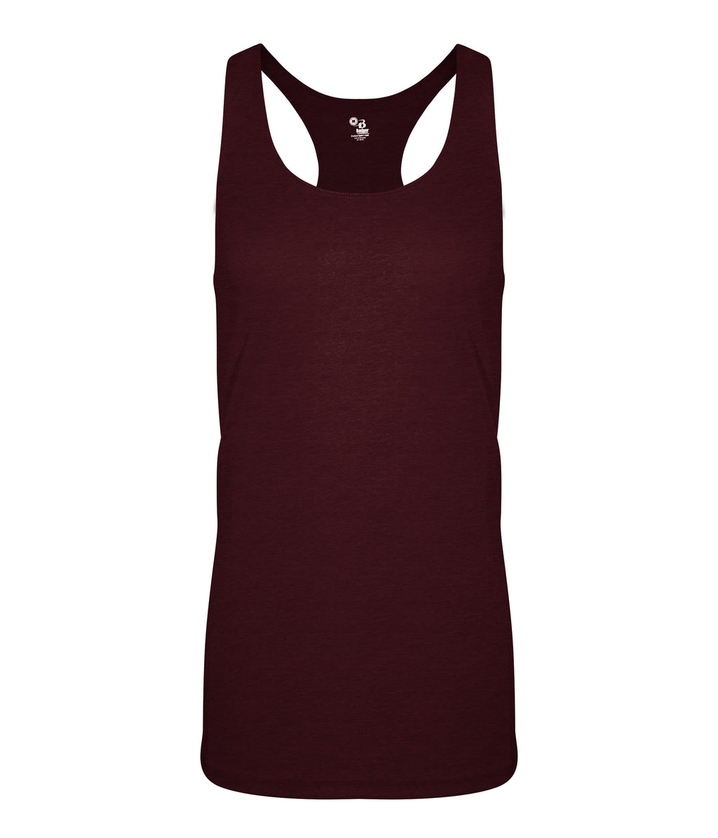 WOMEN'S TRI-BLEND RACERBACK TANK - MOISTURE-WICKING PERFORMANCE