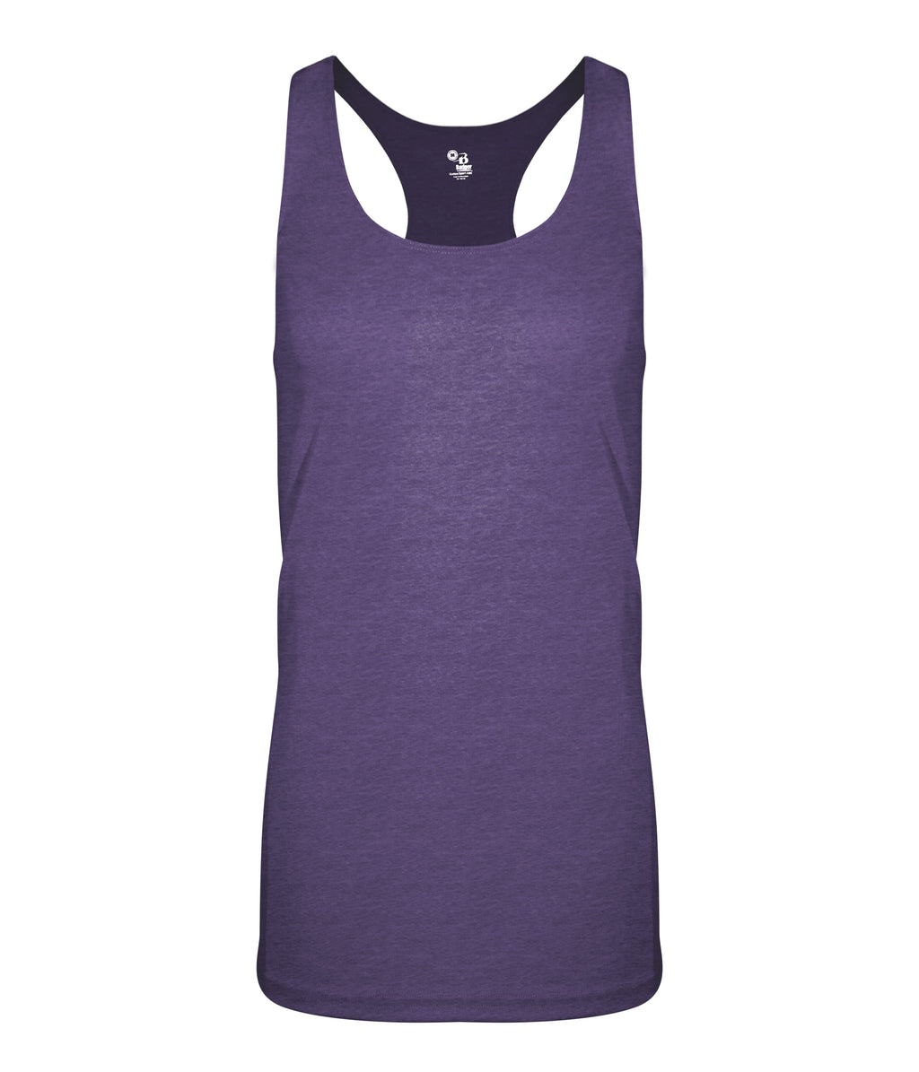 WOMEN'S TRI-BLEND RACERBACK TANK - MOISTURE-WICKING PERFORMANCE