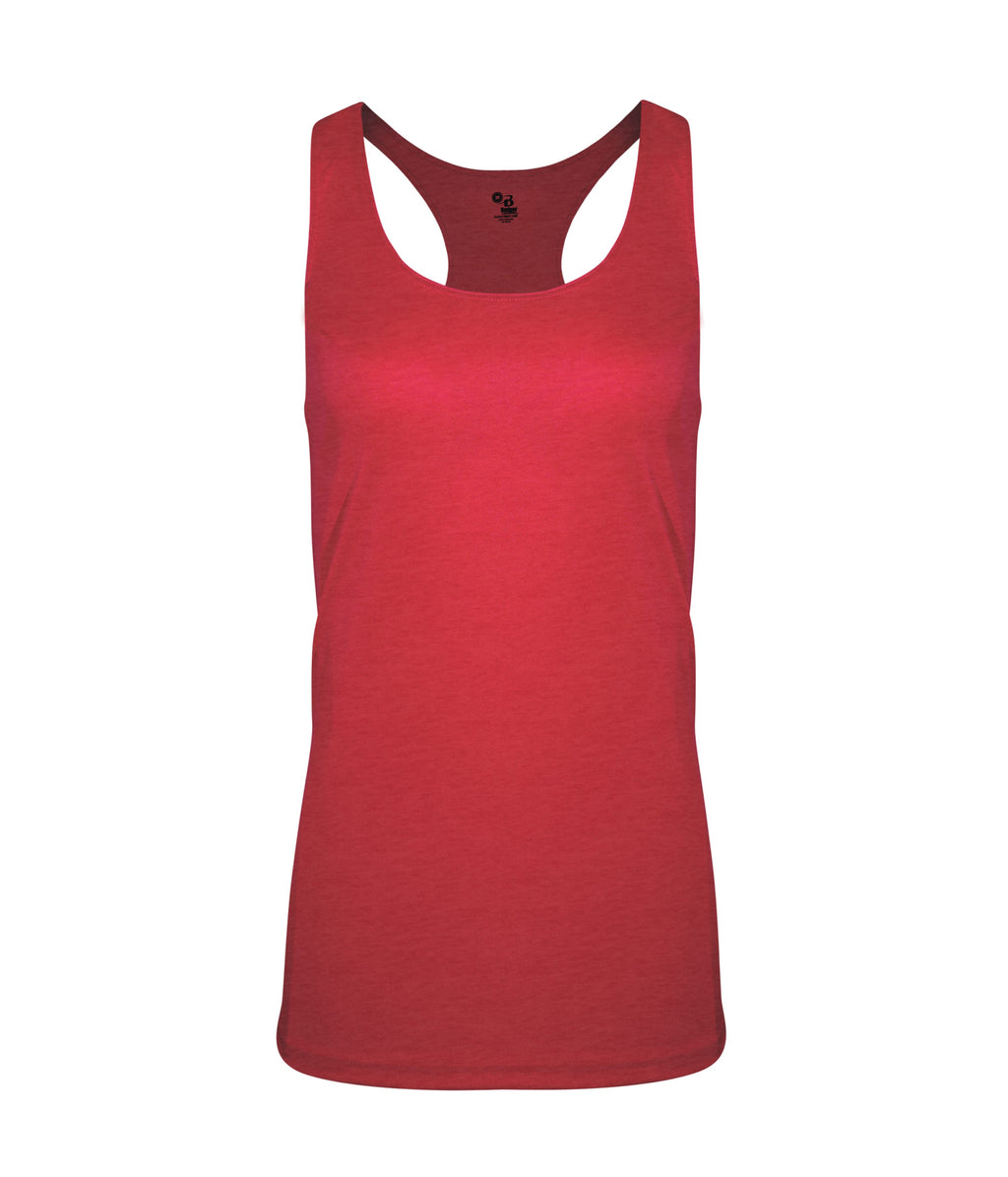WOMEN'S TRI-BLEND RACERBACK TANK - MOISTURE-WICKING PERFORMANCE
