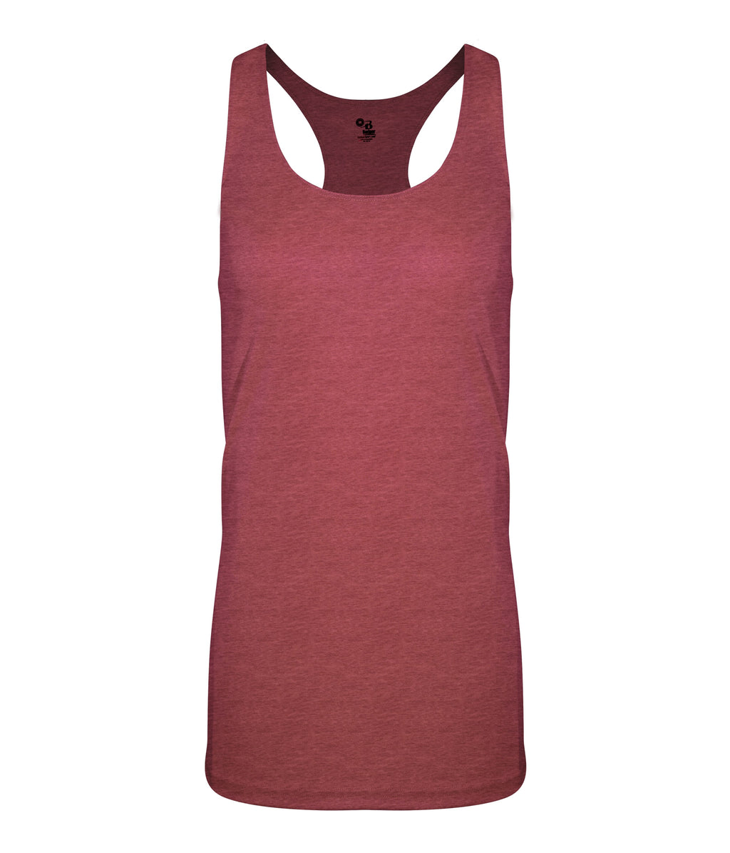 WOMEN'S TRI-BLEND RACERBACK TANK - MOISTURE-WICKING PERFORMANCE