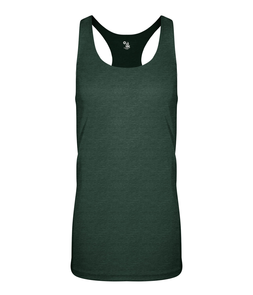 WOMEN'S TRI-BLEND RACERBACK TANK - MOISTURE-WICKING PERFORMANCE