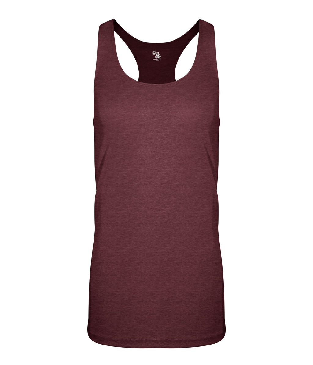WOMEN'S TRI-BLEND RACERBACK TANK - MOISTURE-WICKING PERFORMANCE