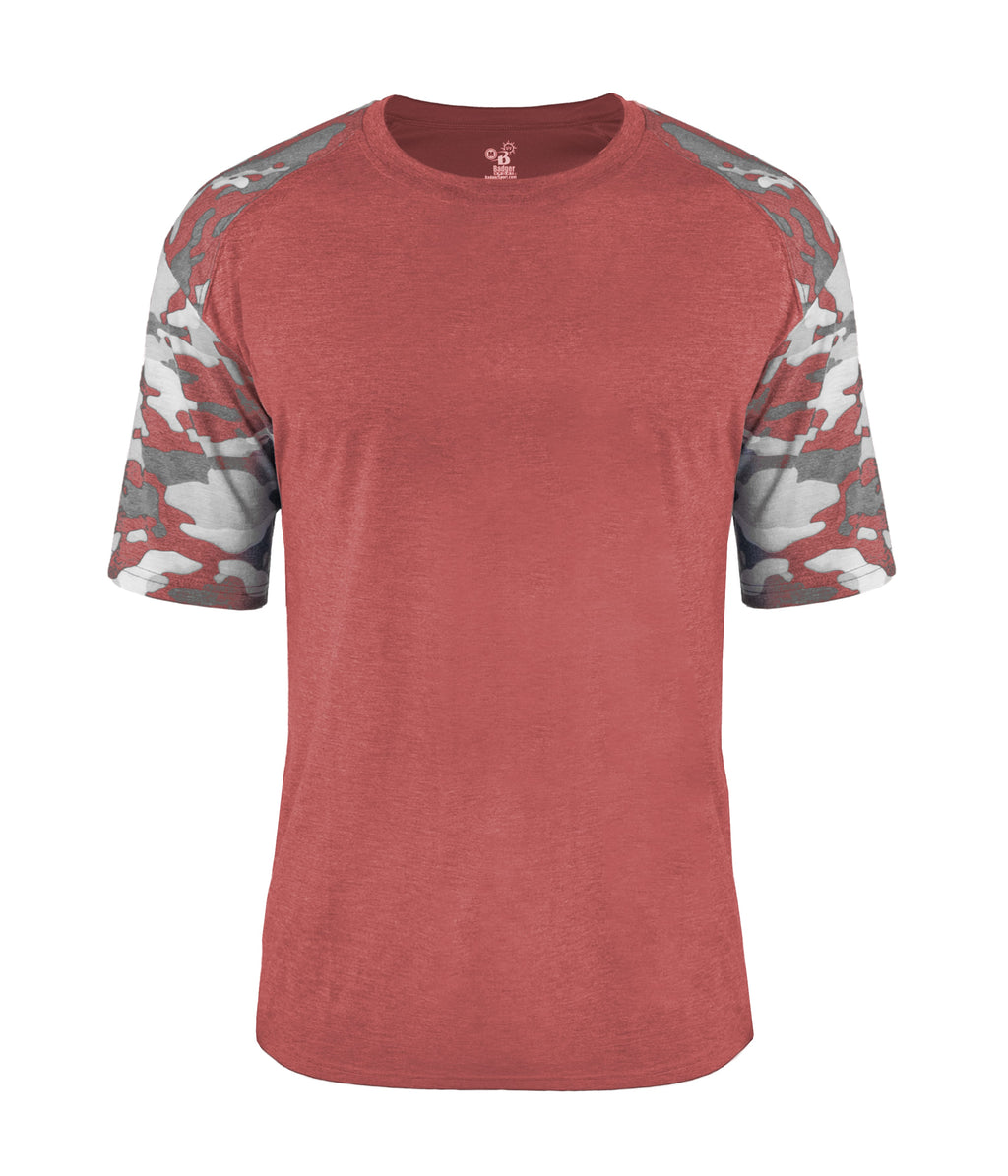 VINTAGE CAMO SPORT TRI-BLEND T - MOISTURE-WICKING PERFORMANCE