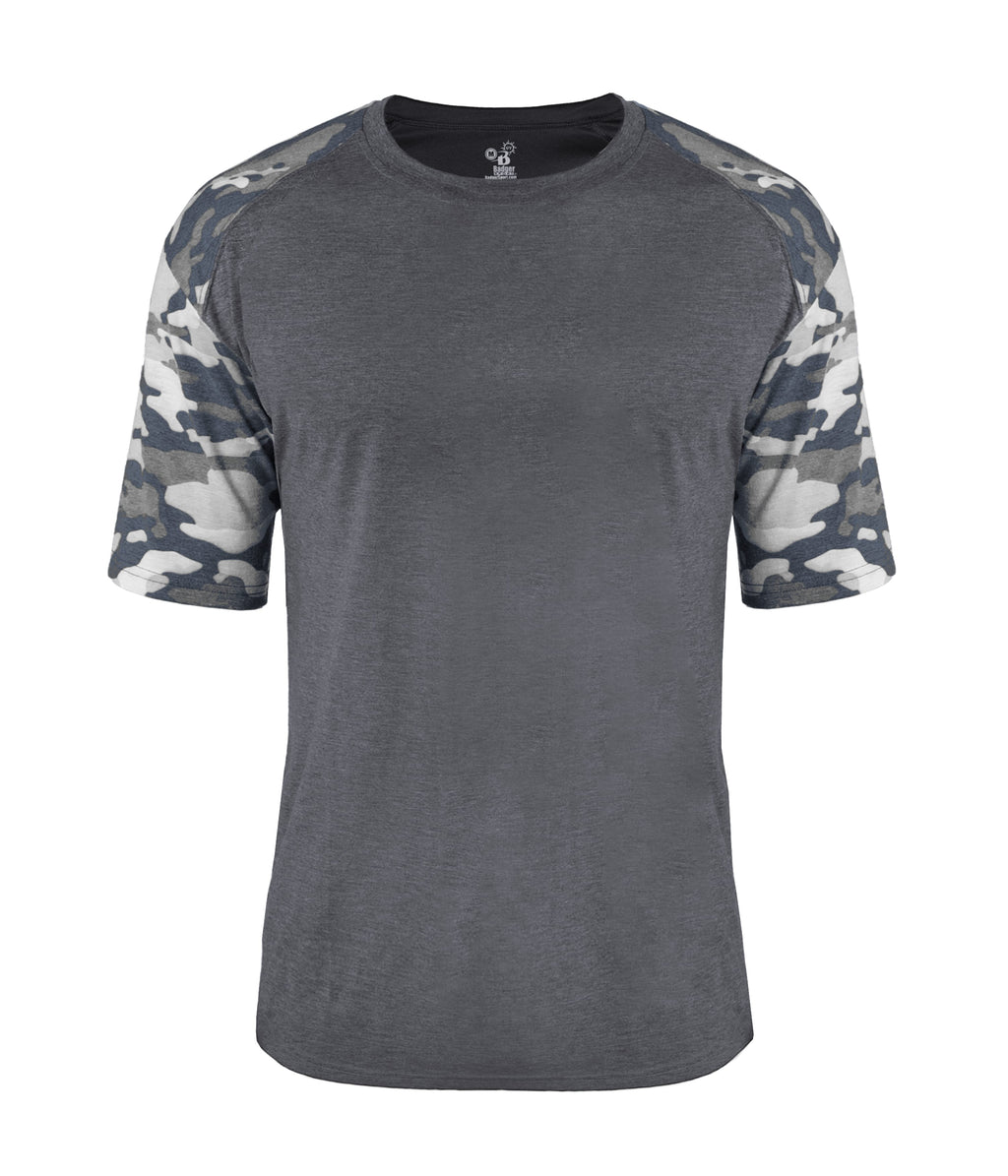 VINTAGE CAMO SPORT TRI-BLEND T - MOISTURE-WICKING PERFORMANCE