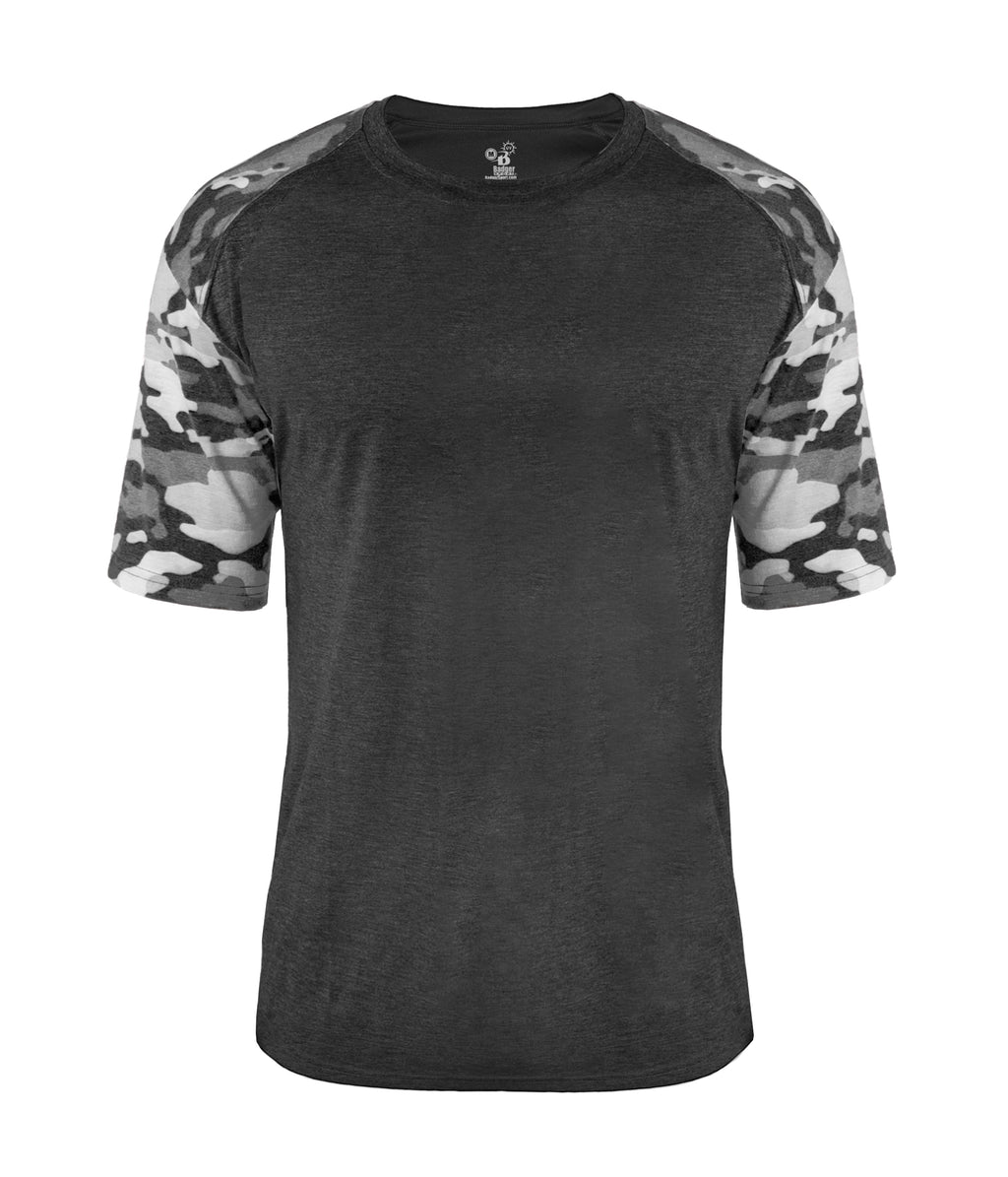 VINTAGE CAMO SPORT TRI-BLEND T - MOISTURE-WICKING PERFORMANCE