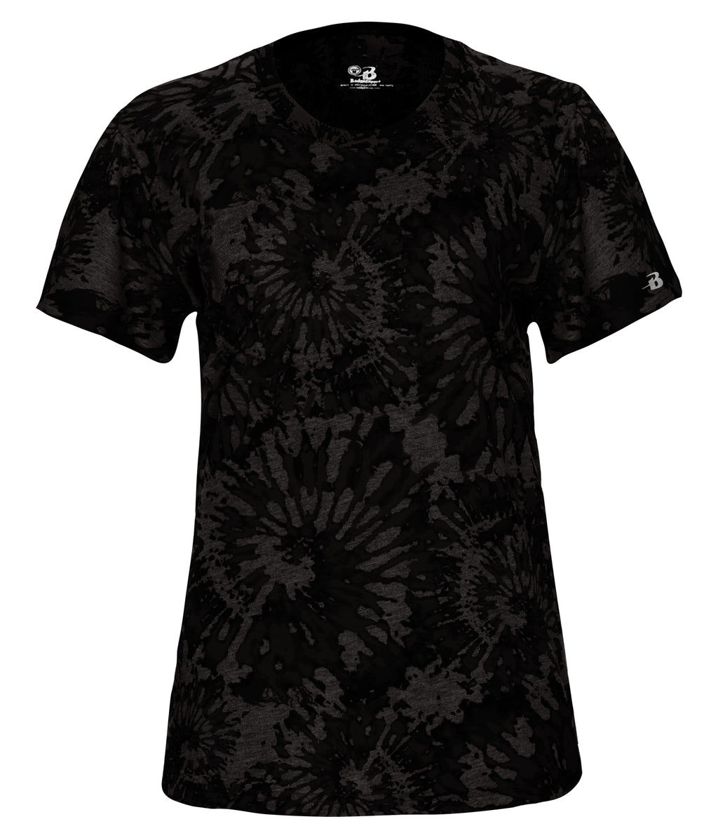 WOMEN'S TIE-DYE TRI-BLEND T-SHIRT - MOISTURE-WICKING PERFORMANCE