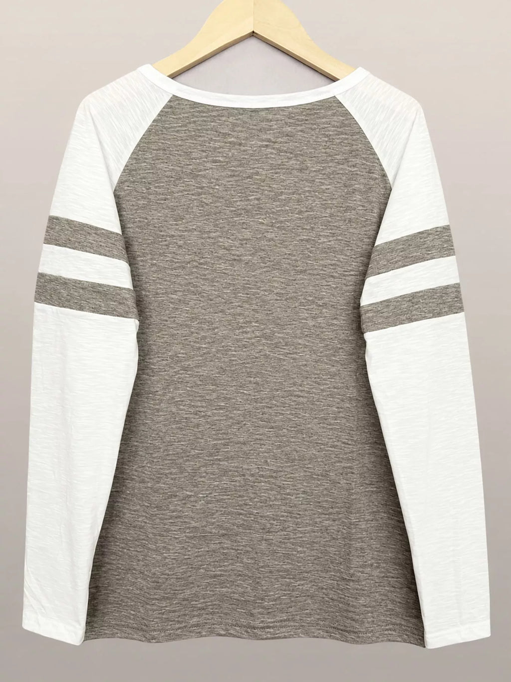 Full Size Color-Block Raglan Sleeve Striped T-Shirt Plus Size