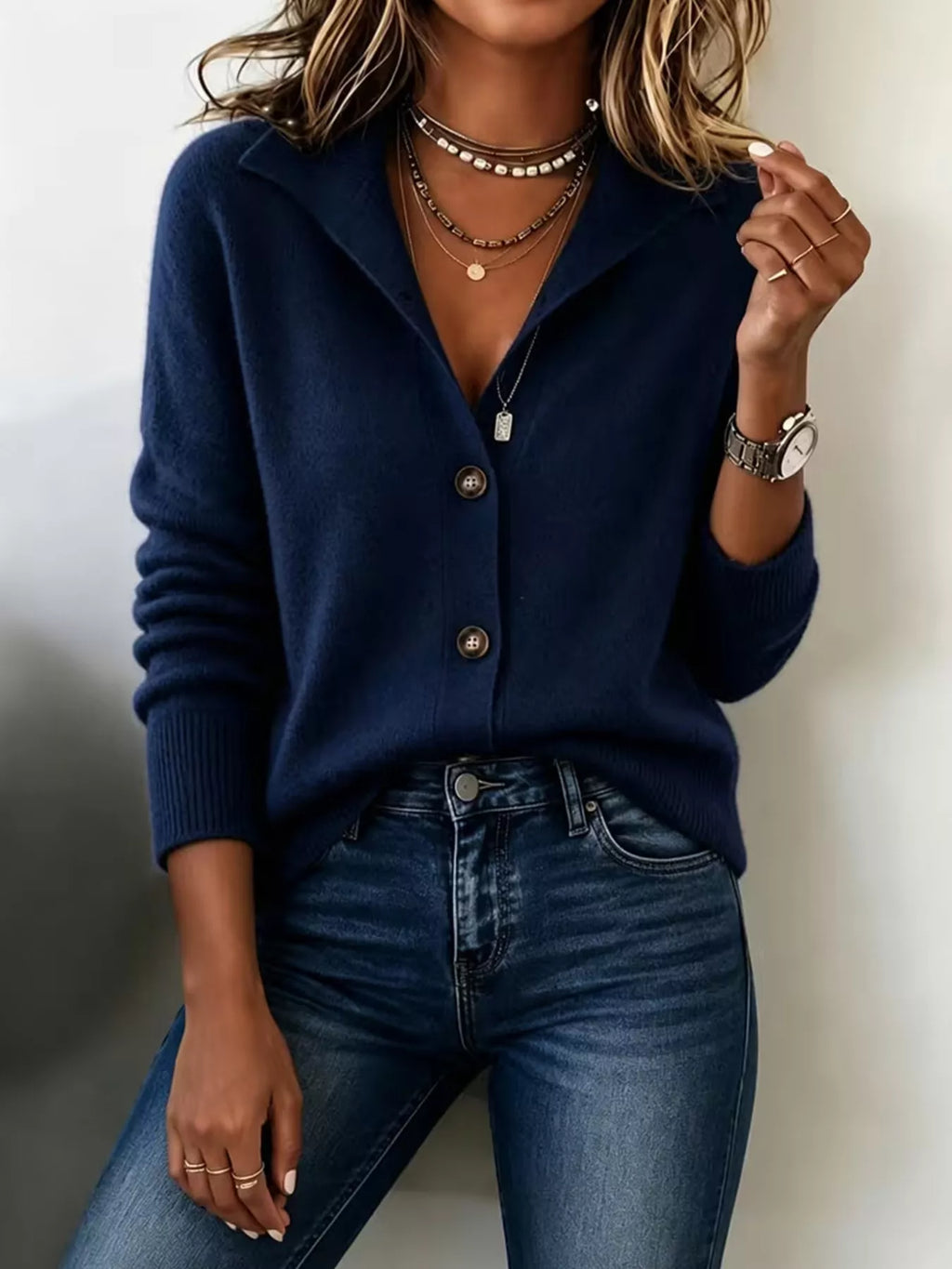 Button-Down Knit Cardigan