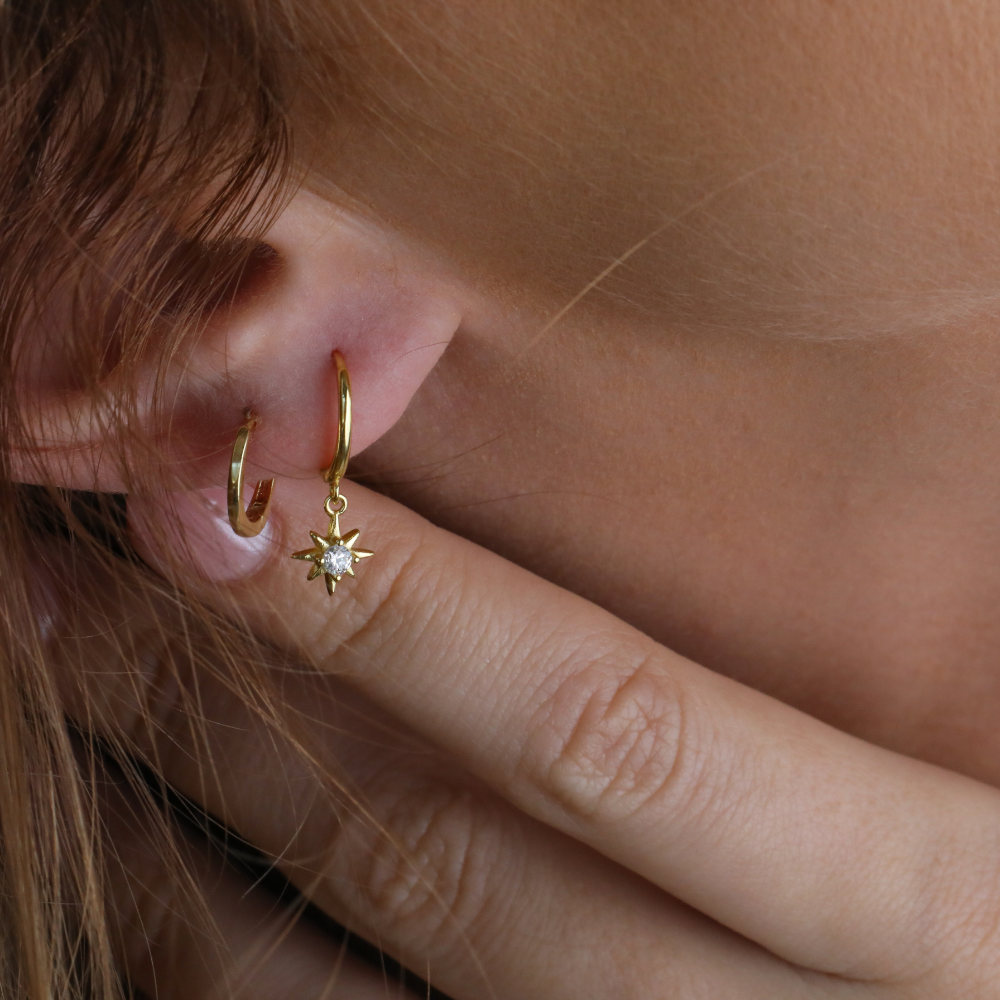 18K Gold Vermeil Lily Earrings