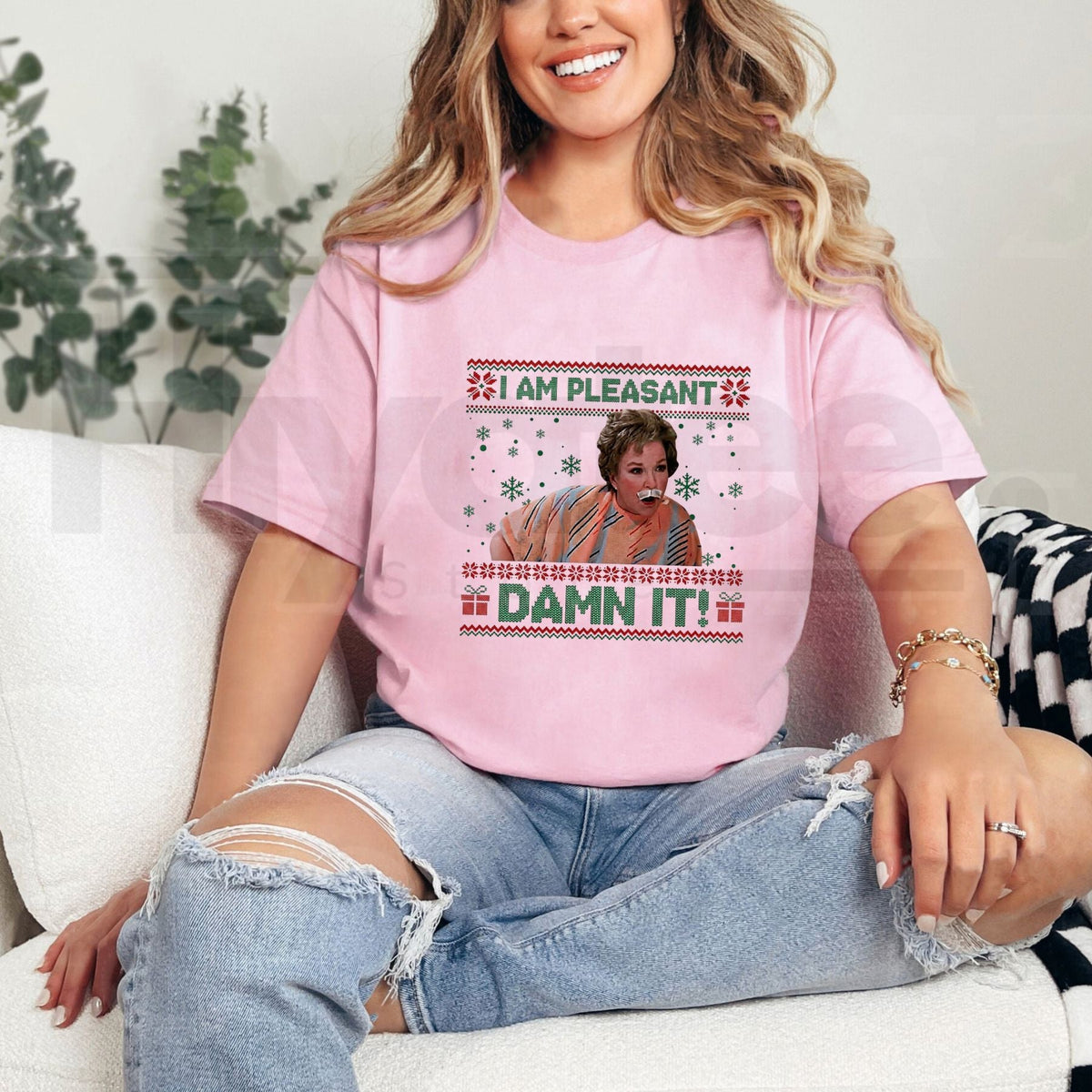 I Am Pleasant Ugly Christmas T-Shirt – Steel Magnolias Funny Quote Xmas Season Tee