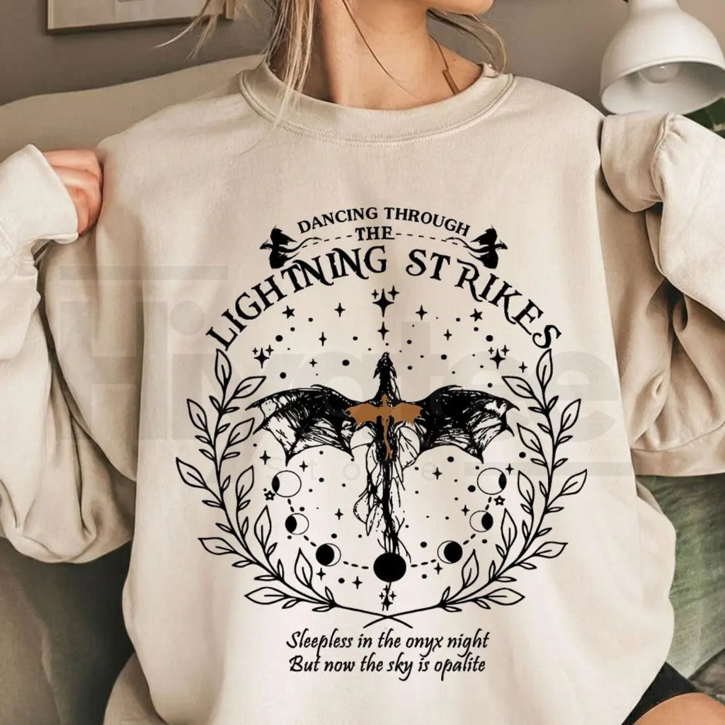 Onyx Storm Dancing Through Lightning Sweatshirt