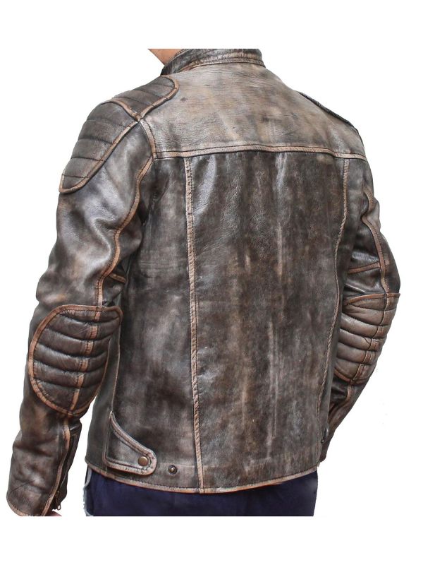 Men's Vintage Leather Biker Jacket