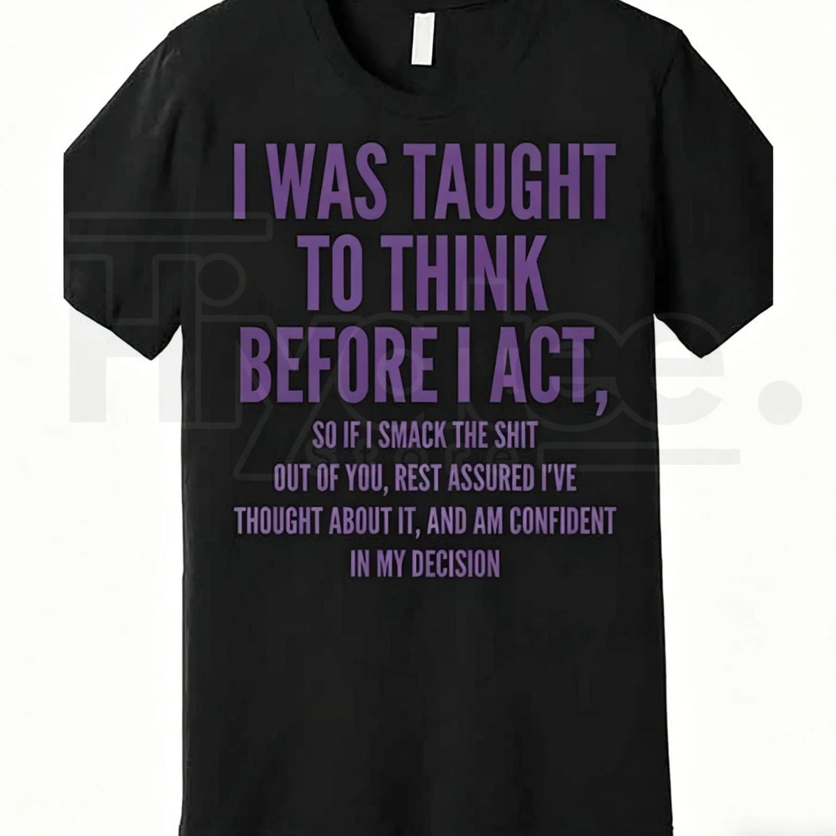 "Think Before I Act" – Funny Sarcastic Quote Heavyweight Top