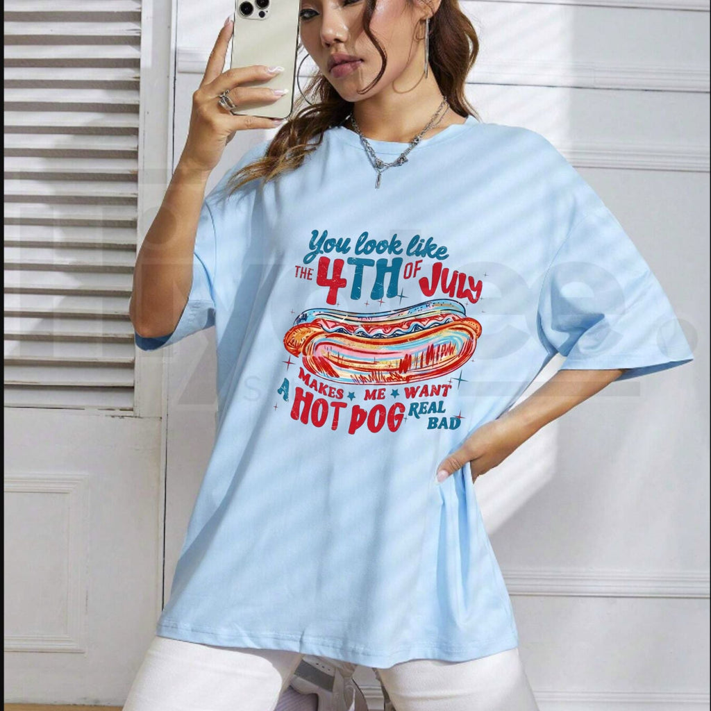You Look Like the 4th of July T-Shirt – Patriotic USA Graphic Tee, 250th Anniversary Independence Day Shirt