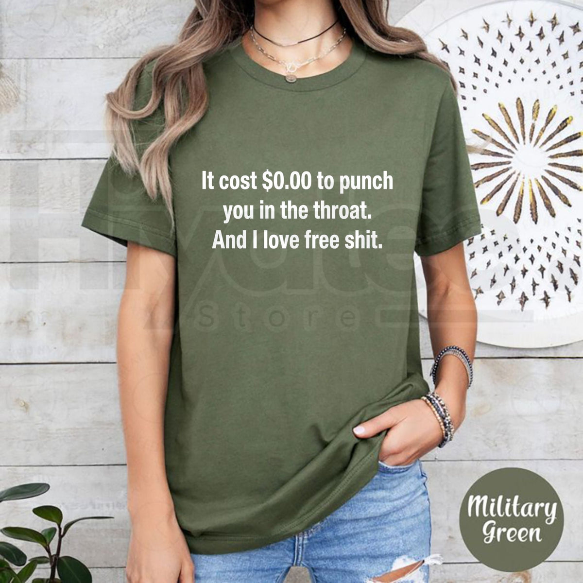 I Love Free Stuff T-Shirt – Funny Sarcastic Dark Humor Graphic Tee