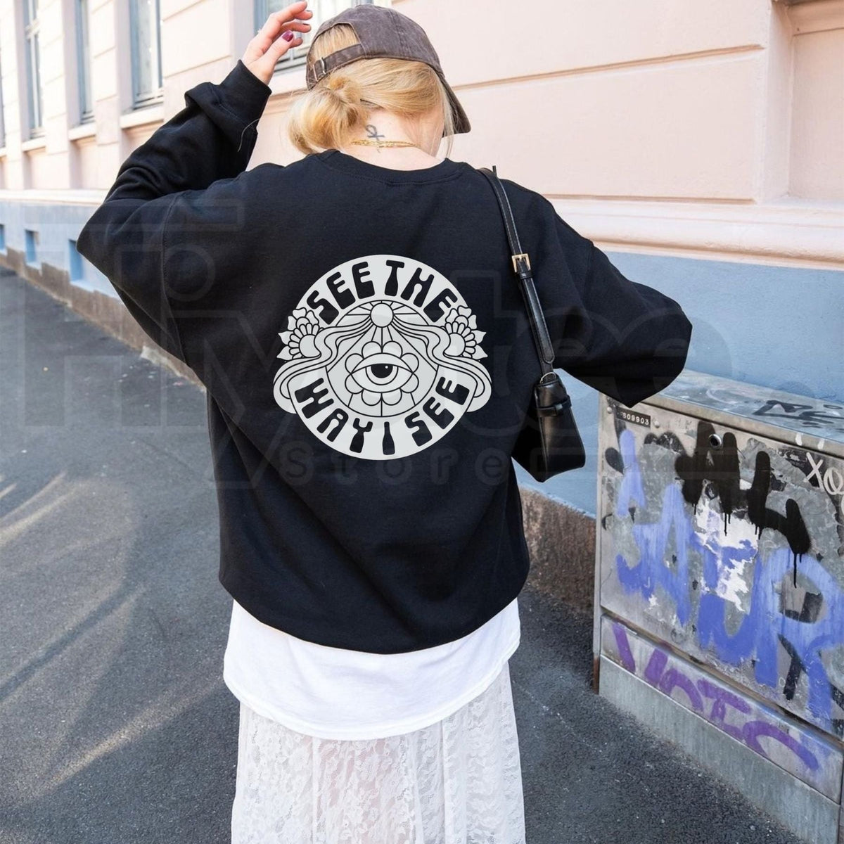 STWIS Logo Crewneck Sweatshirt – Classic Streetwear Graphic Pullover, Casual Soft Fleece Crewneck