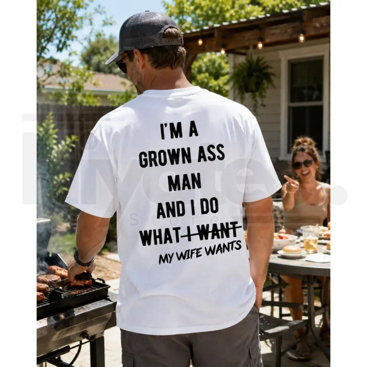 Real Man Listens To My Wife T-Shirt – Funny Husband Sarcastic Tee