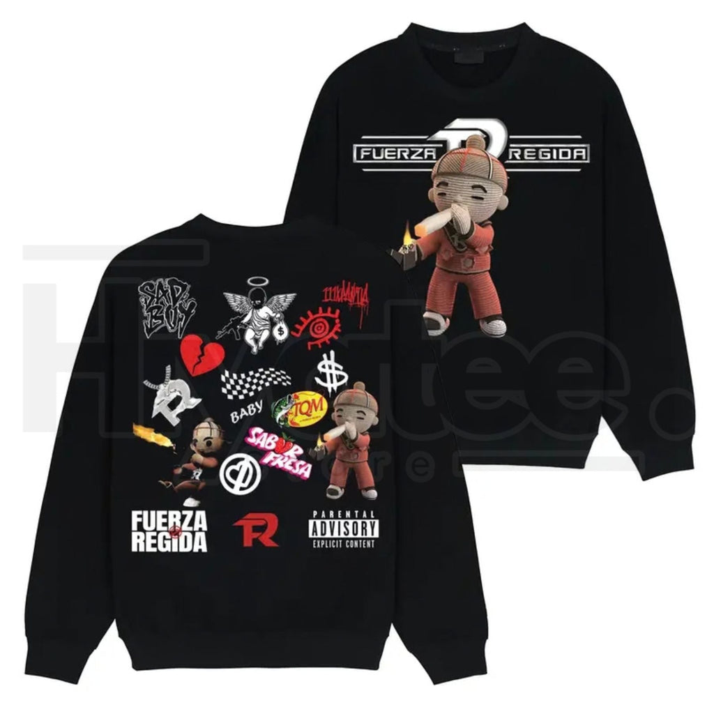 Vintage Fuerza Regida "All Top Songs" Graphic Tee – Latino Streetwear Merch