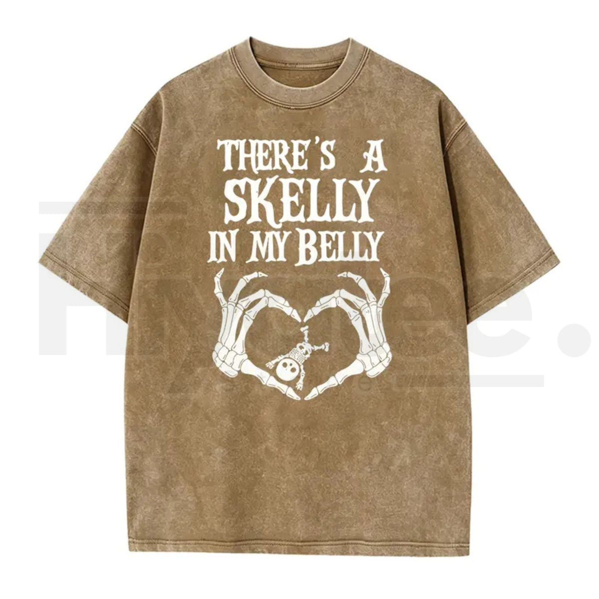 Spooky Mama Pumpkin Baby Reveal Washed Tee