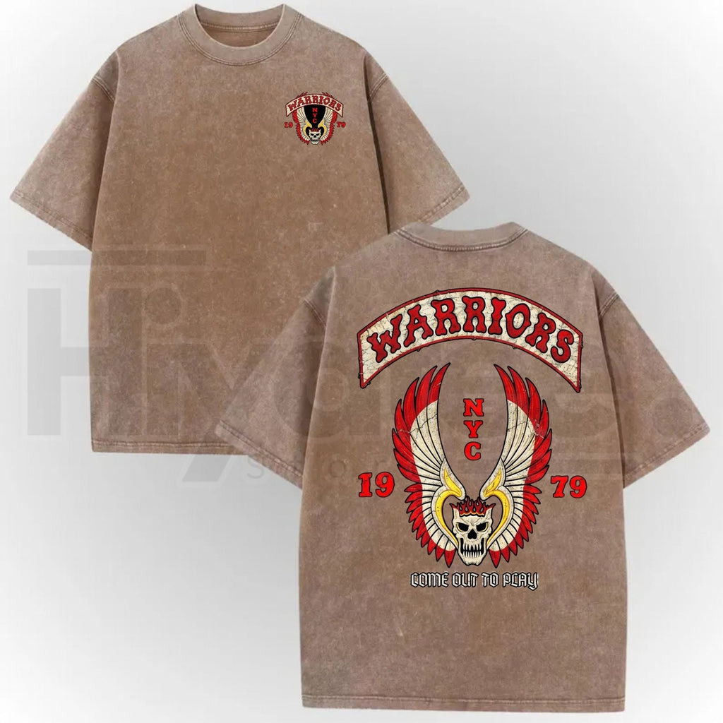 The Warriors 1979 Movie Vintage Washed T-Shirt – Retro Cult Classic Graphic Tee for Men & Women