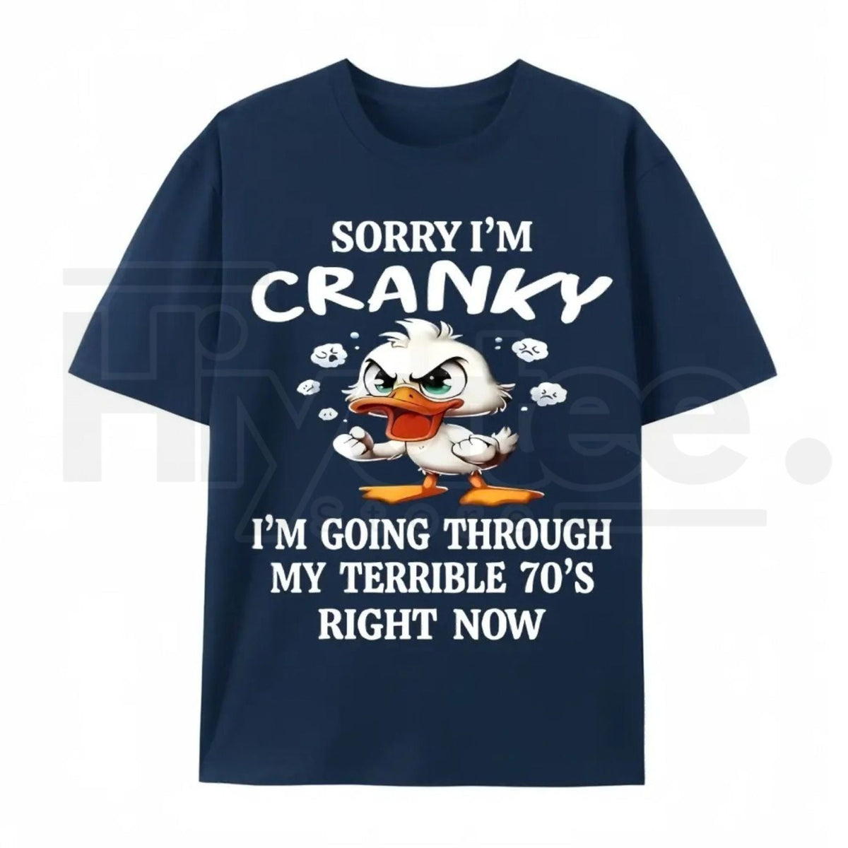 Funny 70s Duck Graphic Tee – Cute Retro Aesthetic 100% Cotton Unisex Shirt