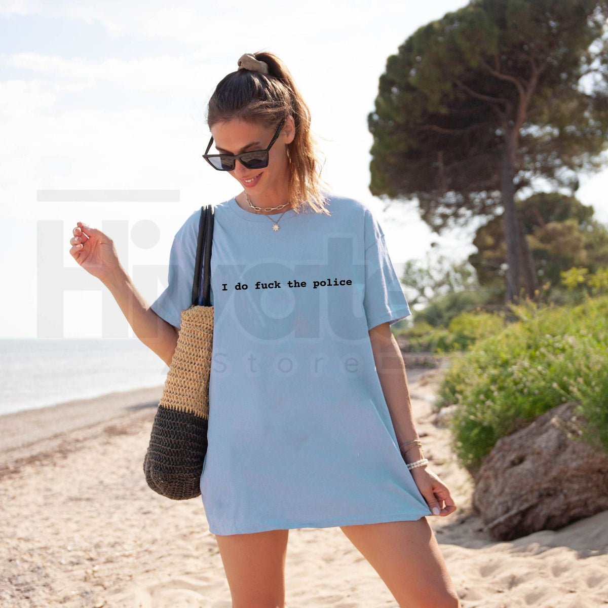 "I Do Fuk The Police" – Bold Sarcastic Statement Graphic Top