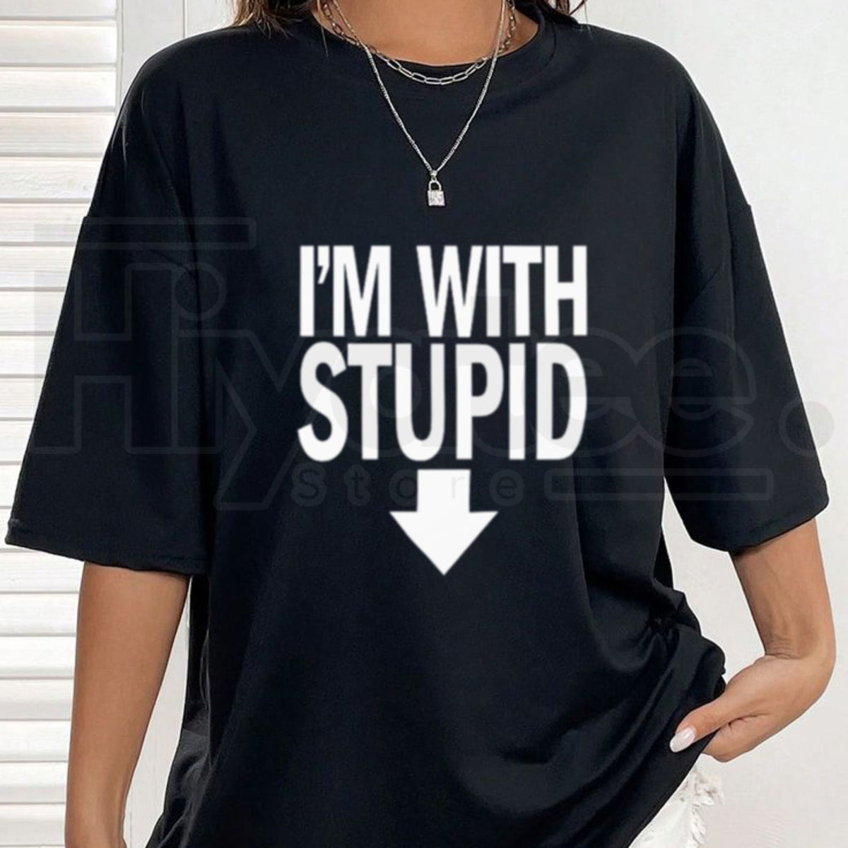 I'm With STUPID Essential T-Shirt – Sarcastic Graphic Tee
