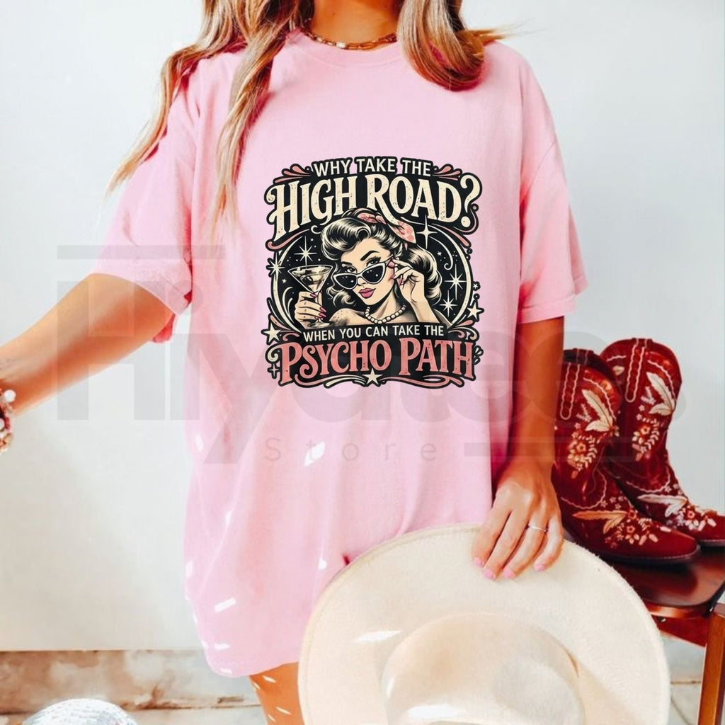 Vintage Retro Pin-Up Girl Graphic T-Shirt – Men's Cotton Casual Humor Tee