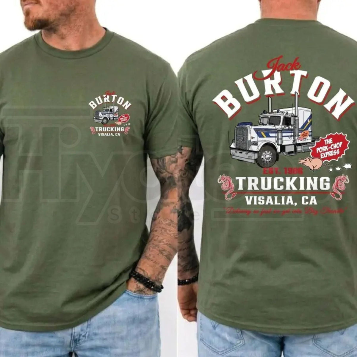 Jack Burton Trucking T-Shirt – Vintage Big Trouble in Little China Trucker Graphic Tee