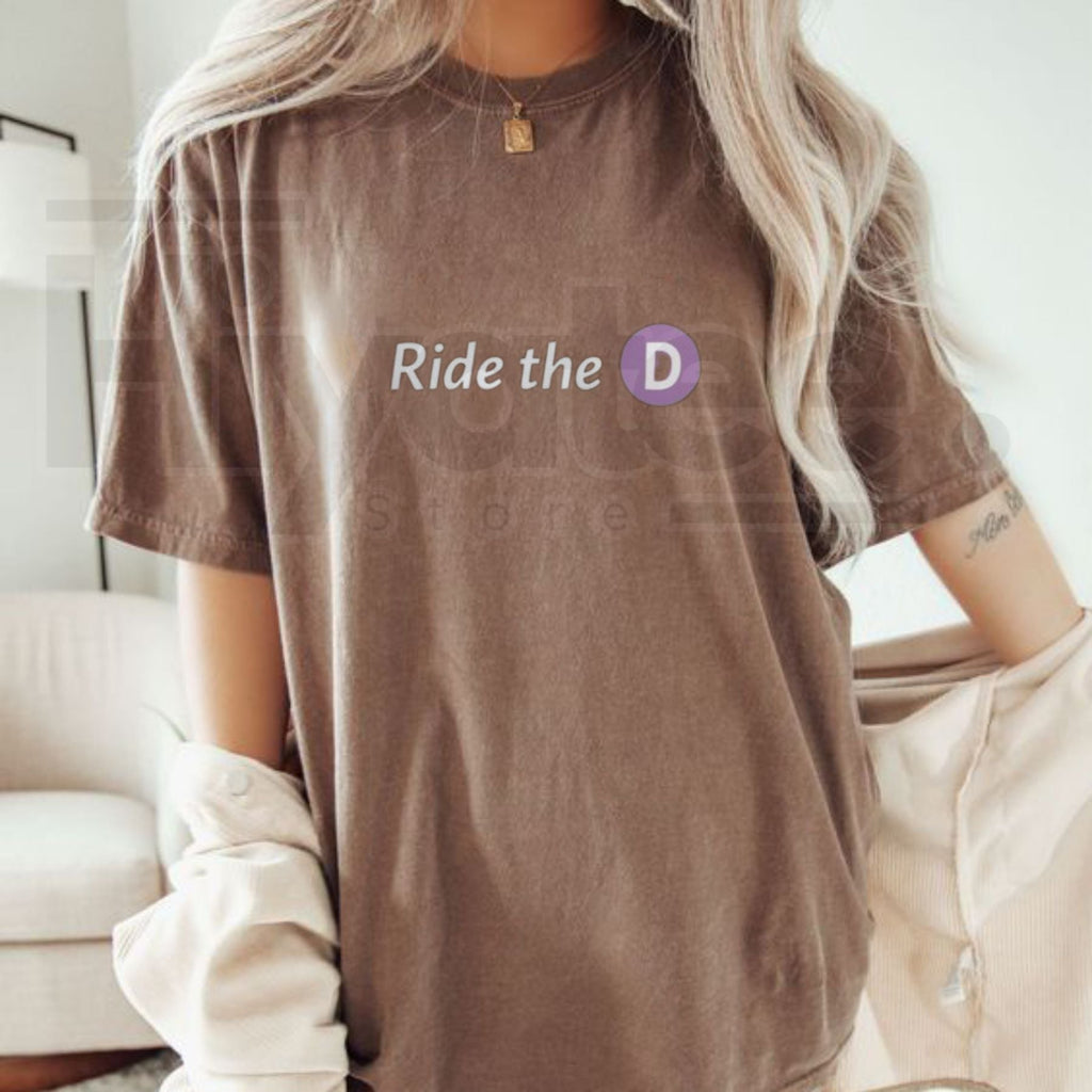 "LA Metro Ride The D" – Retro Purple Line Transit Graphic Top