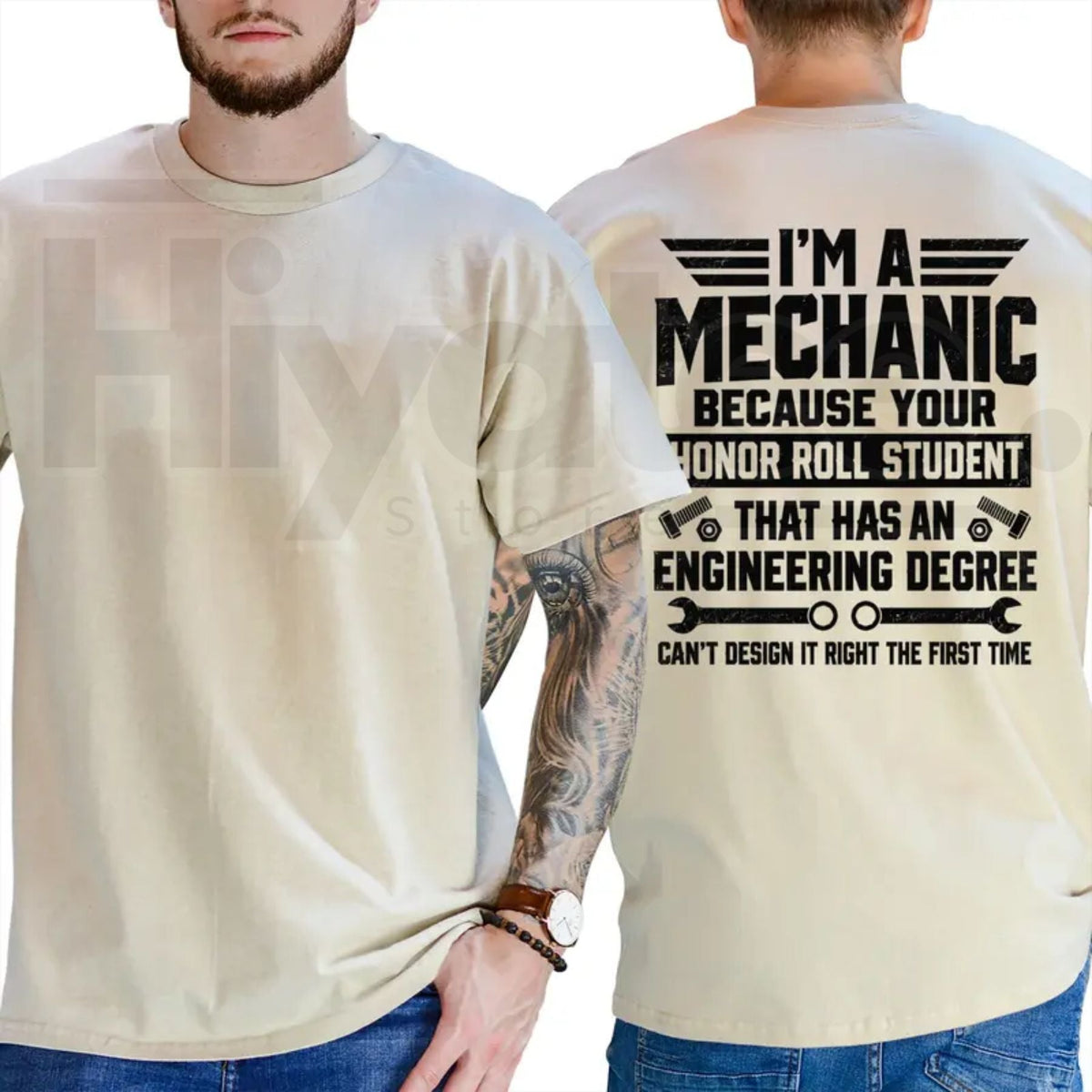 I'm A Mechanic Because Engineers Can't Get It Right T-Shirt – Funny Garage Humor Tee