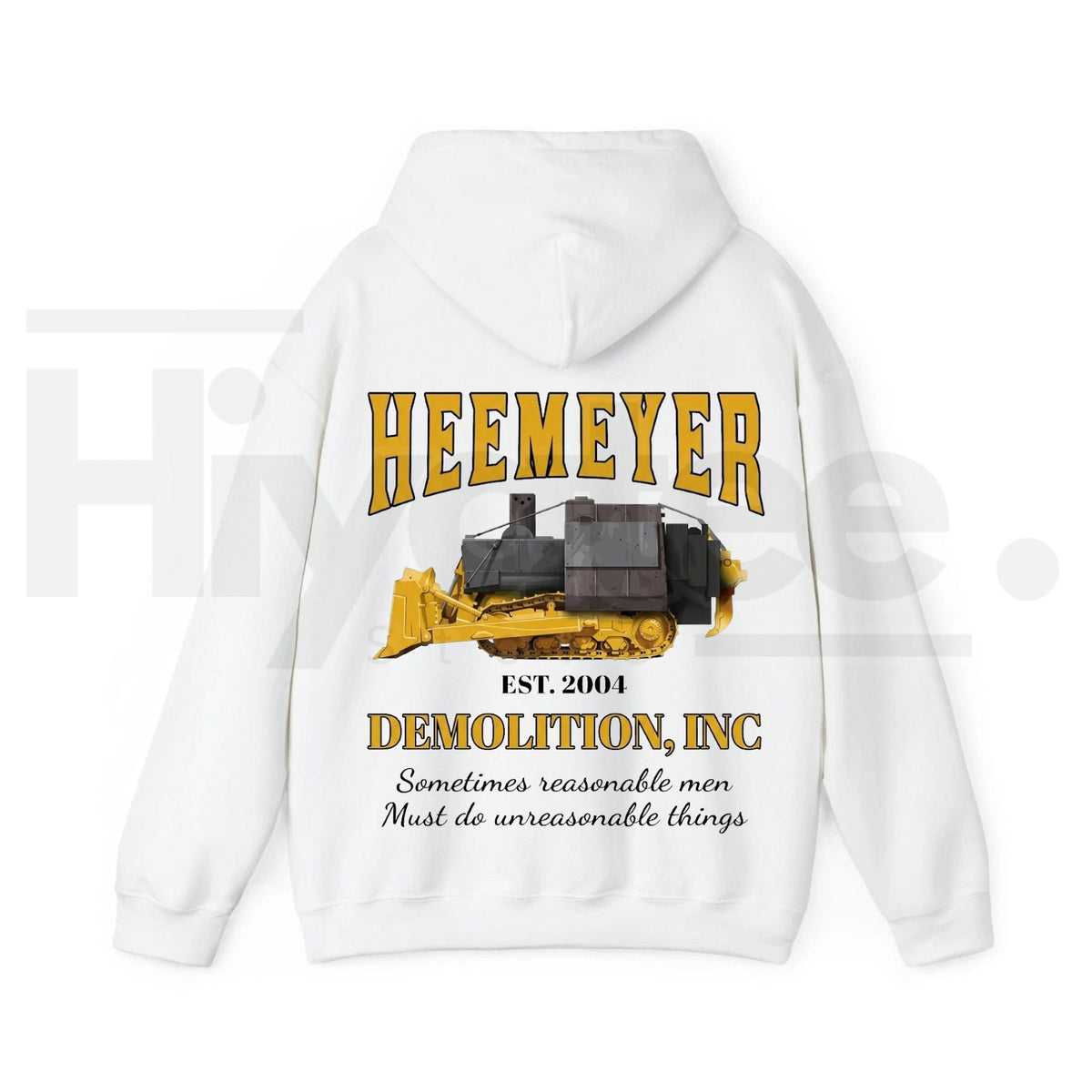 HEEMEYER DEMOLITION INC Hoodie – Komatsu D355A Dozer Unisex Cotton Pullover