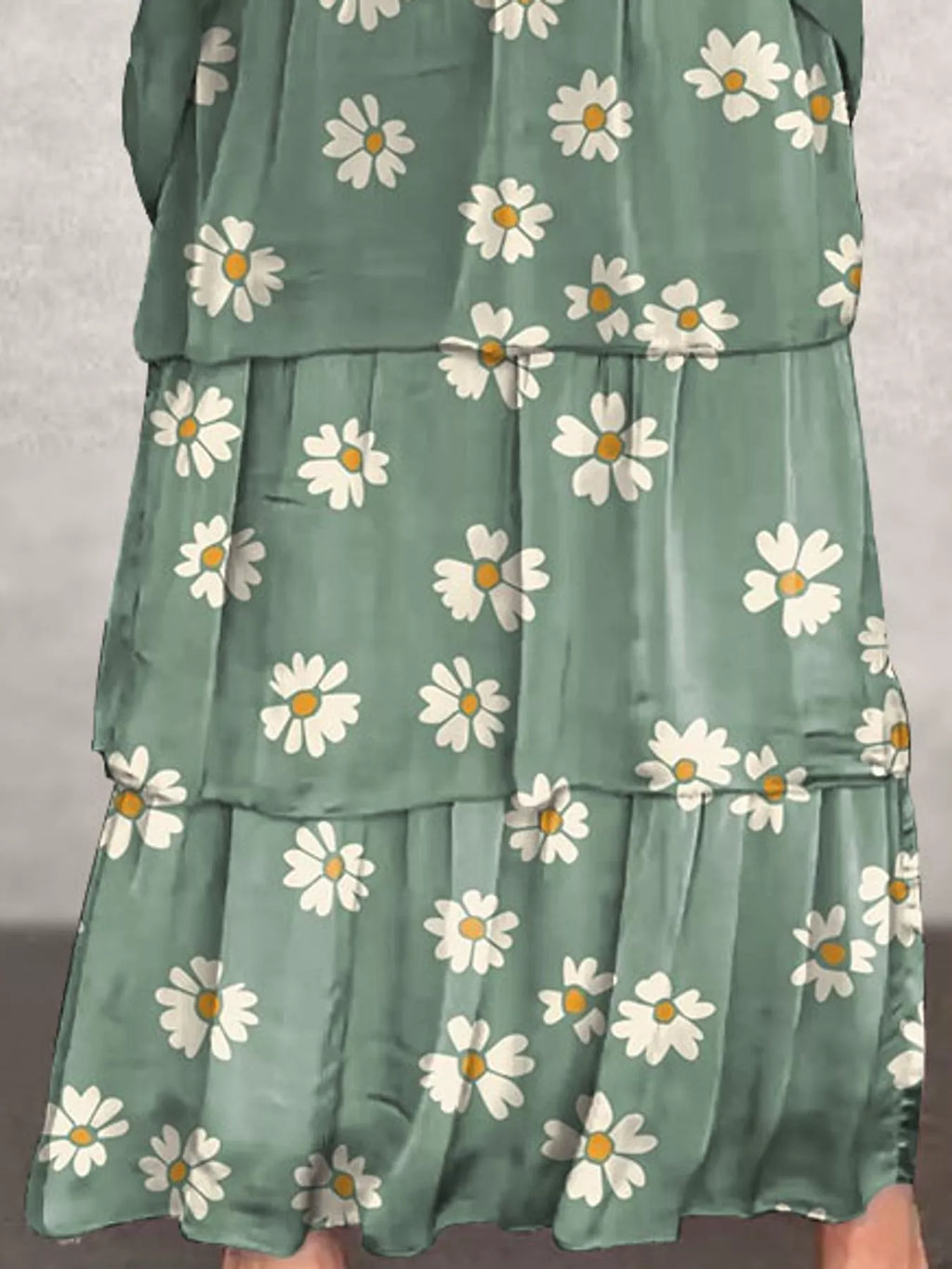 Full Size Layered Batwing Sleeve Maxi Dress Plus Size